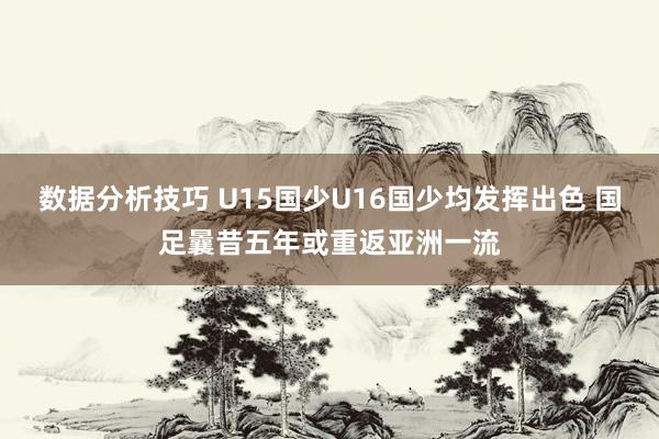 数据分析技巧 U15国少U16国少均发挥出色 国足曩昔五年或重返亚洲一流