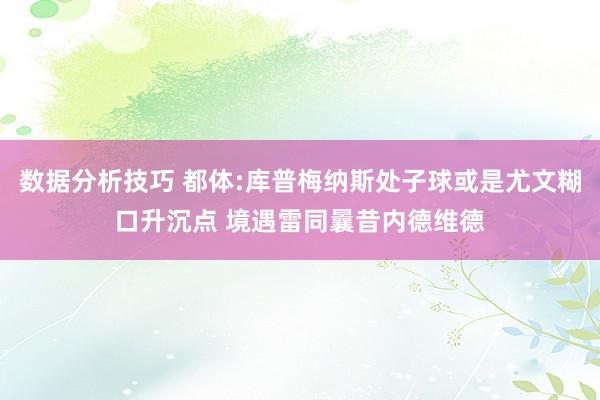 数据分析技巧 都体:库普梅纳斯处子球或是尤文糊口升沉点 境遇雷同曩昔内德维德