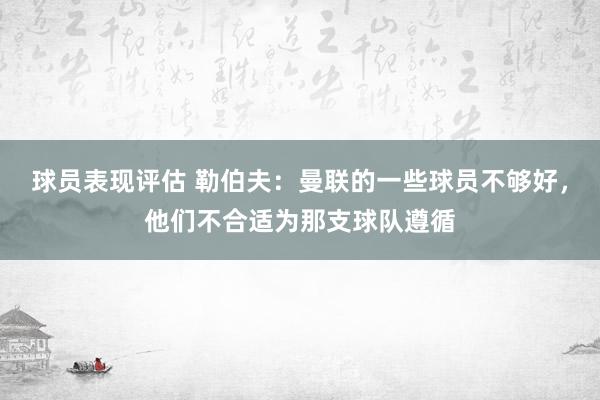 球员表现评估 勒伯夫：曼联的一些球员不够好，他们不合适为那支球队遵循