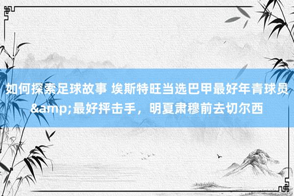 如何探索足球故事 埃斯特旺当选巴甲最好年青球员&最好抨击手，明夏肃穆前去切尔西