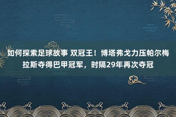 如何探索足球故事 双冠王！博塔弗戈力压帕尔梅拉斯夺得巴甲冠军，时隔29年再次夺冠