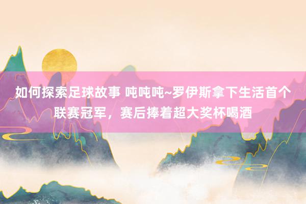 如何探索足球故事 吨吨吨~罗伊斯拿下生活首个联赛冠军，赛后捧着超大奖杯喝酒