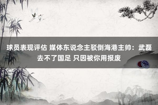 球员表现评估 媒体东说念主驳倒海港主帅：武磊去不了国足 只因被你用报废